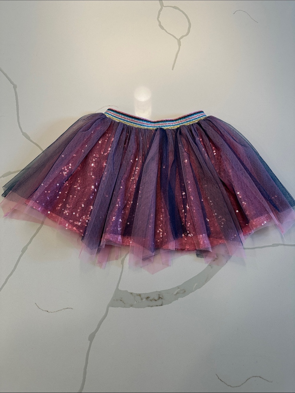 NWOT Baby Sara by Sara Sara fairy sequin tutu skirt pink purple sequin 5 💜🧚✨🩷